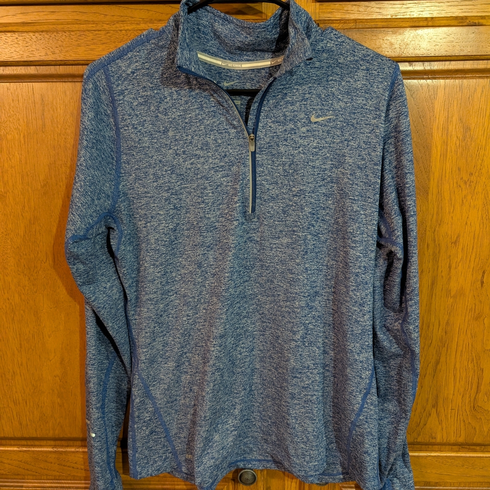Nike Heathered Blue Quarter-Zip Top Drifit